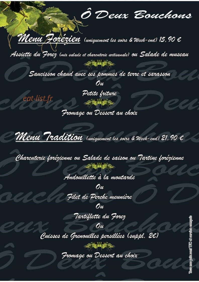 Ô Deux Bouchons — carte page 4