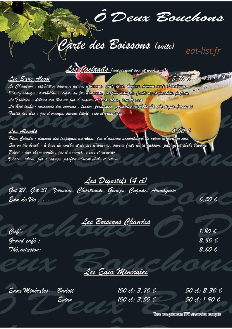 Ô Deux Bouchons — carte page 7