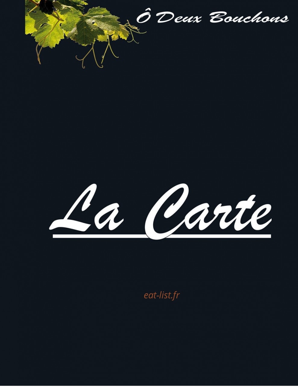 Ô Deux Bouchons — carte page 1