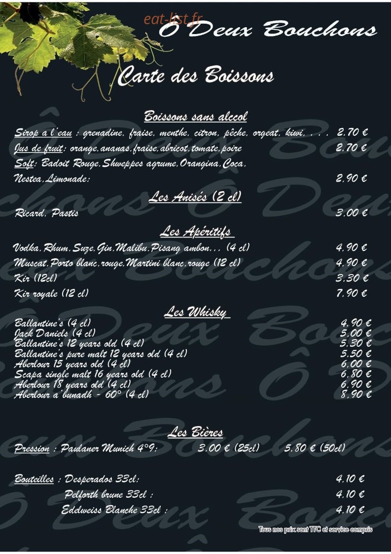 Ô Deux Bouchons — carte page 6