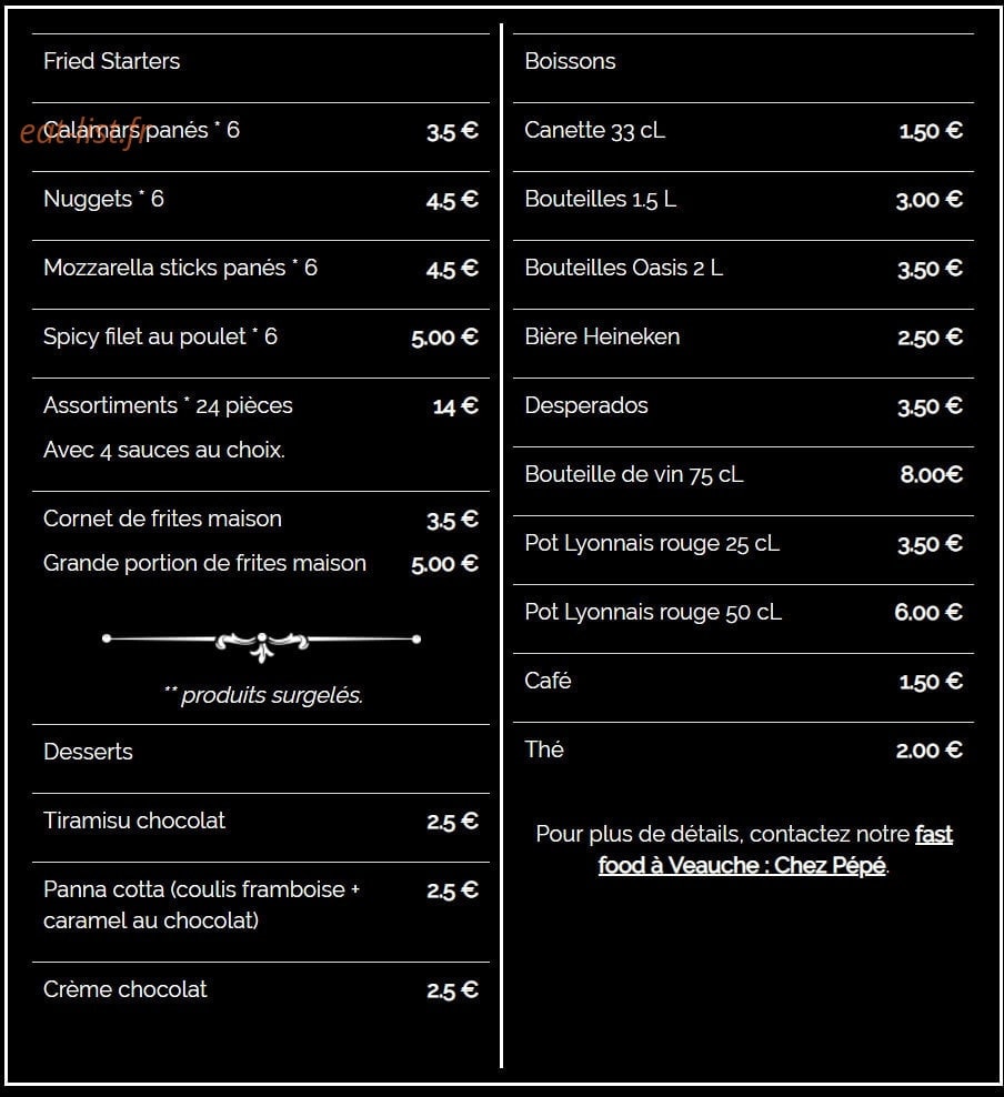 Chez Pépé — carte page 4