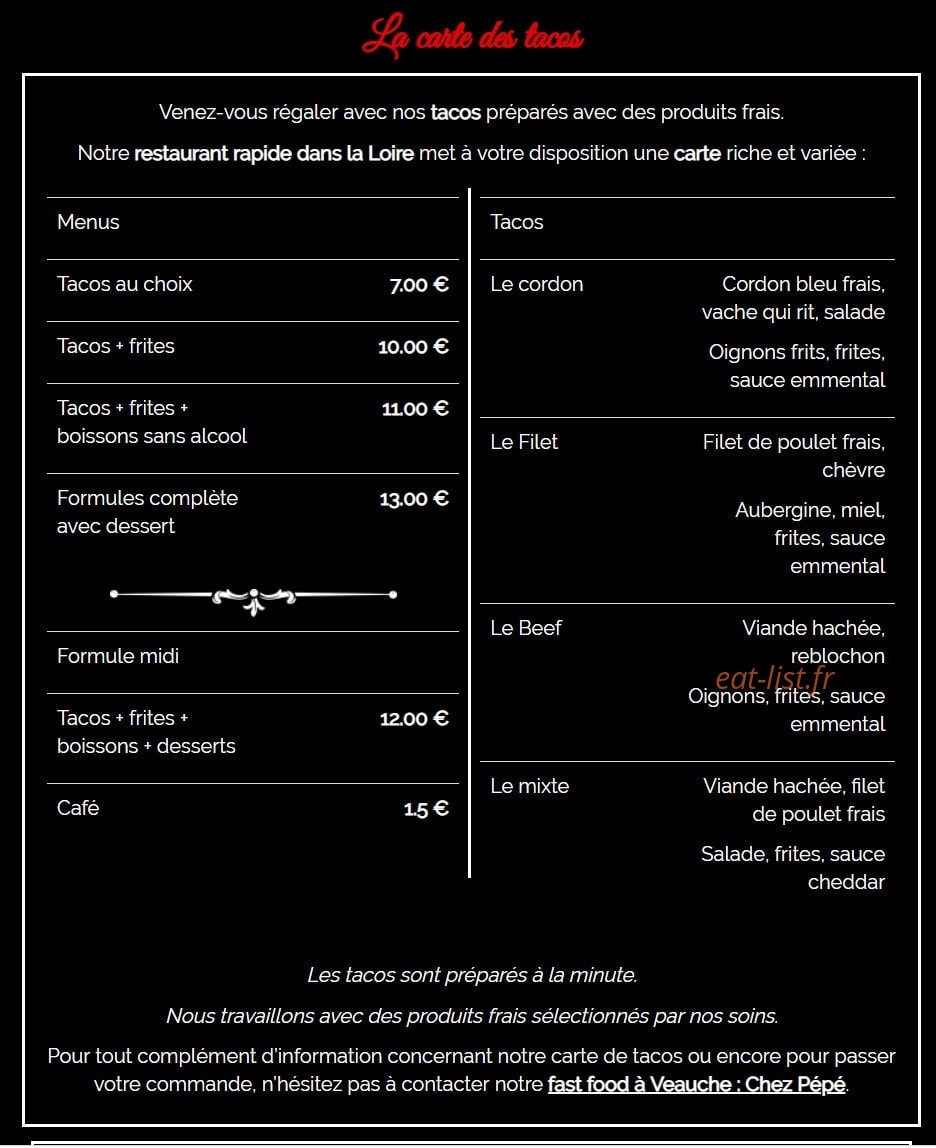 Chez Pépé — carte page 7