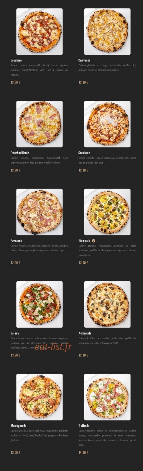 Pizza Cosy — carte page 2