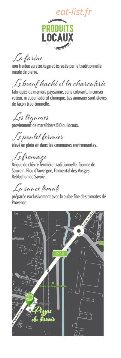 Pizzas du terroir — carte page 4