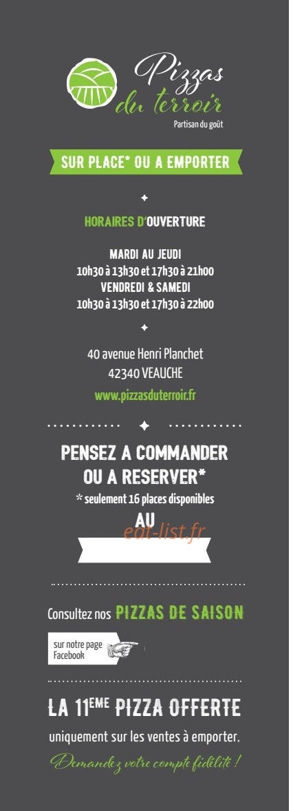 Pizzas du terroir — carte page 5