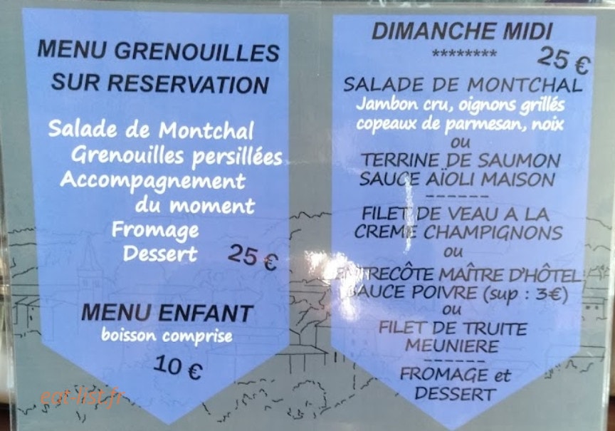 Le Relais de Montchal — carte page 1