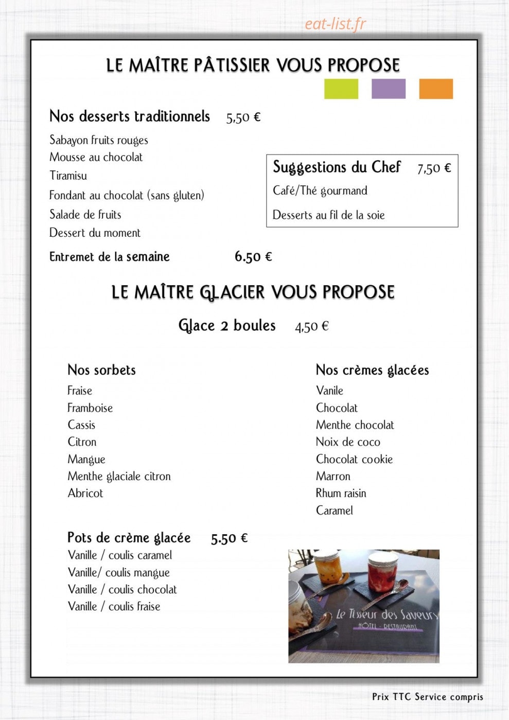 Le Tisseur des Saveurs — carte page 5