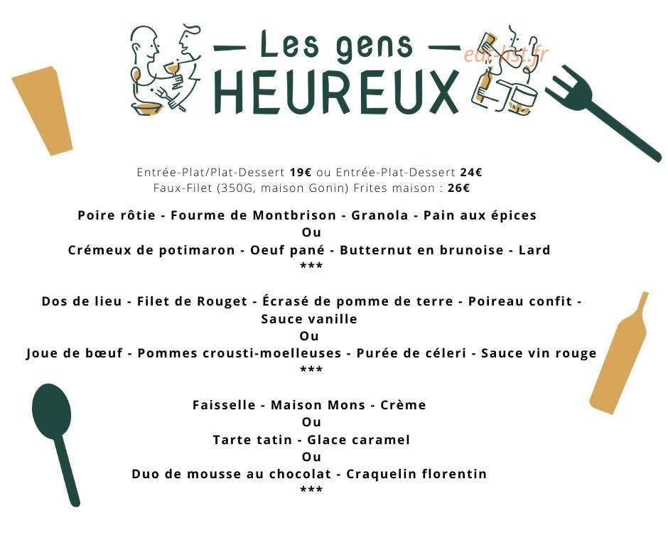 Les Gens Heureux — carte page 1