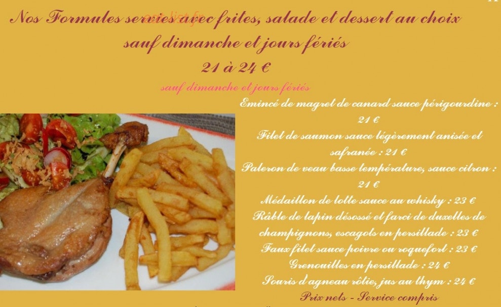 Le Lion d'Or — carte page 7