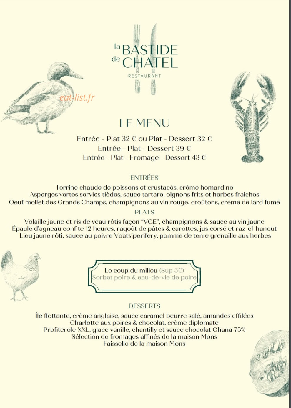 La Bastide de Chatel — carte page 1