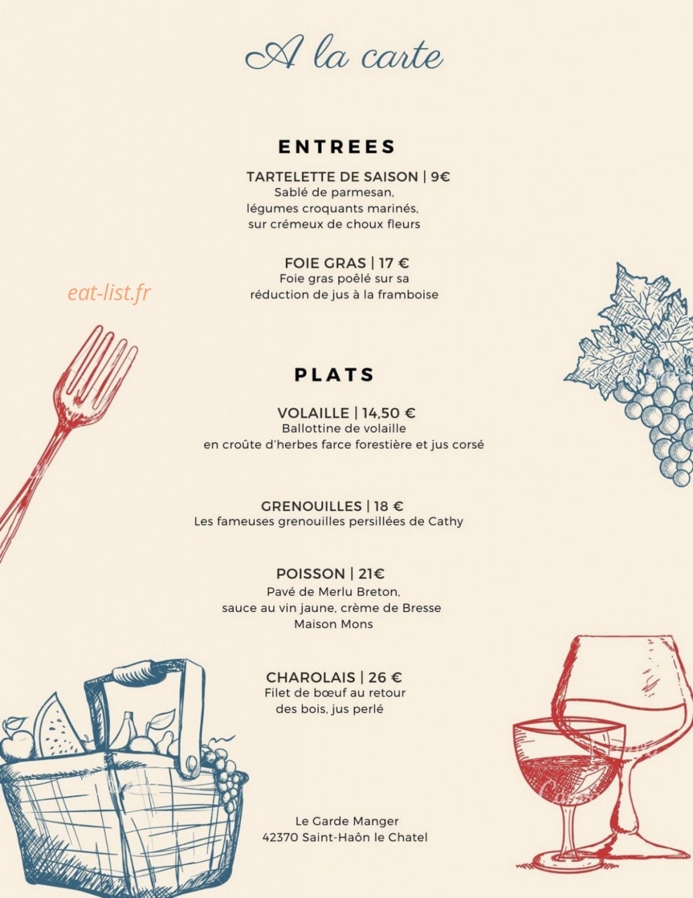 Le Garde Manger — carte page 5