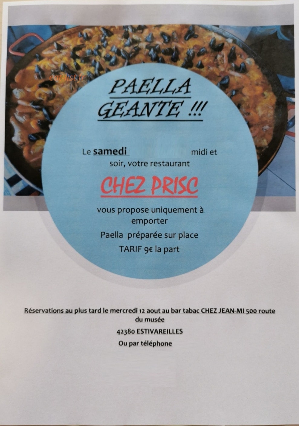 Chez prisc — carte page 1