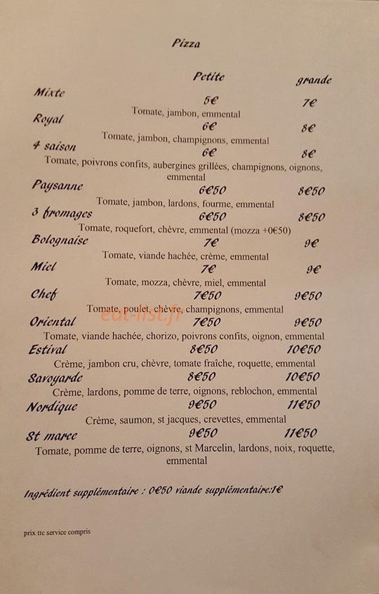 Chez prisc — carte page 2