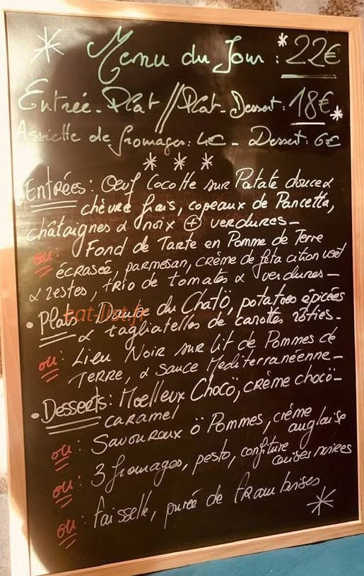 Auberge du Chatö — carte page 1
