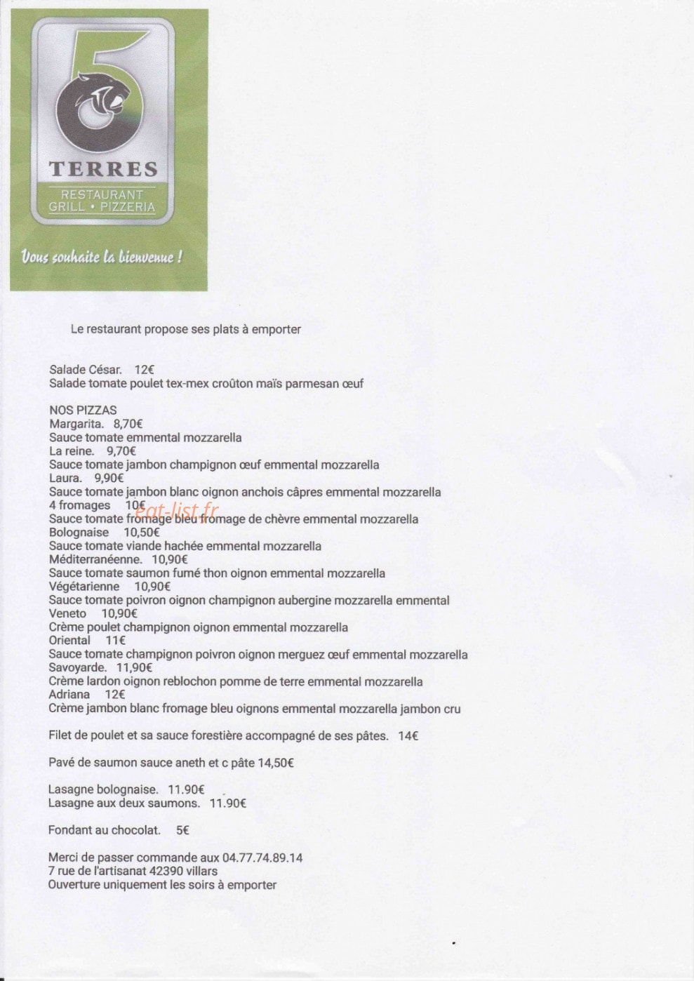 Les 5 terres — carte page 9