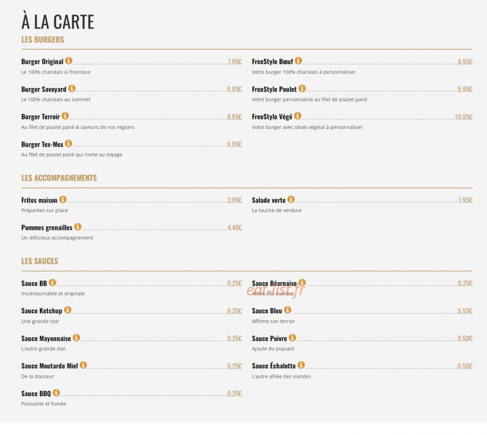 Brut Butcher — carte page 3