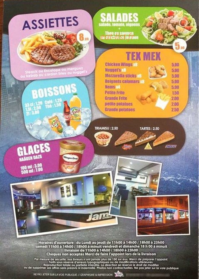 Jam chaud — carte page 2