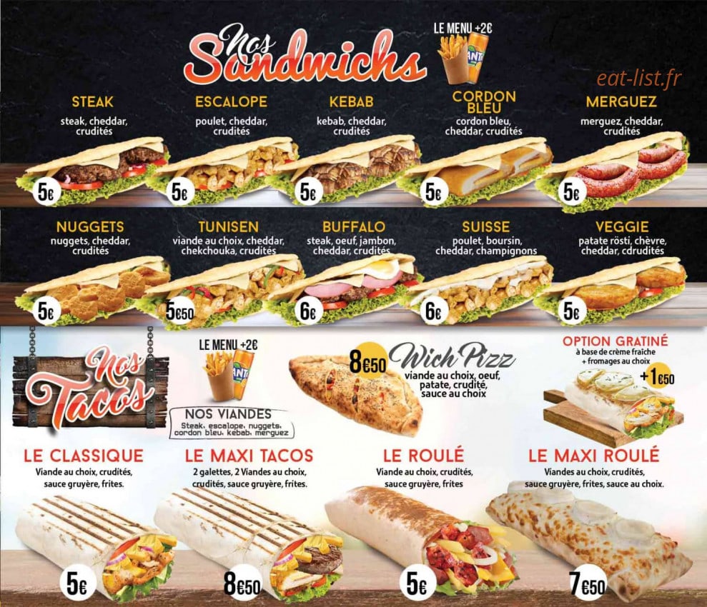 Ju Pizza — carte page 3