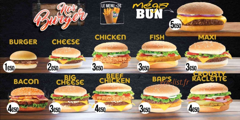 Ju Pizza — carte page 2