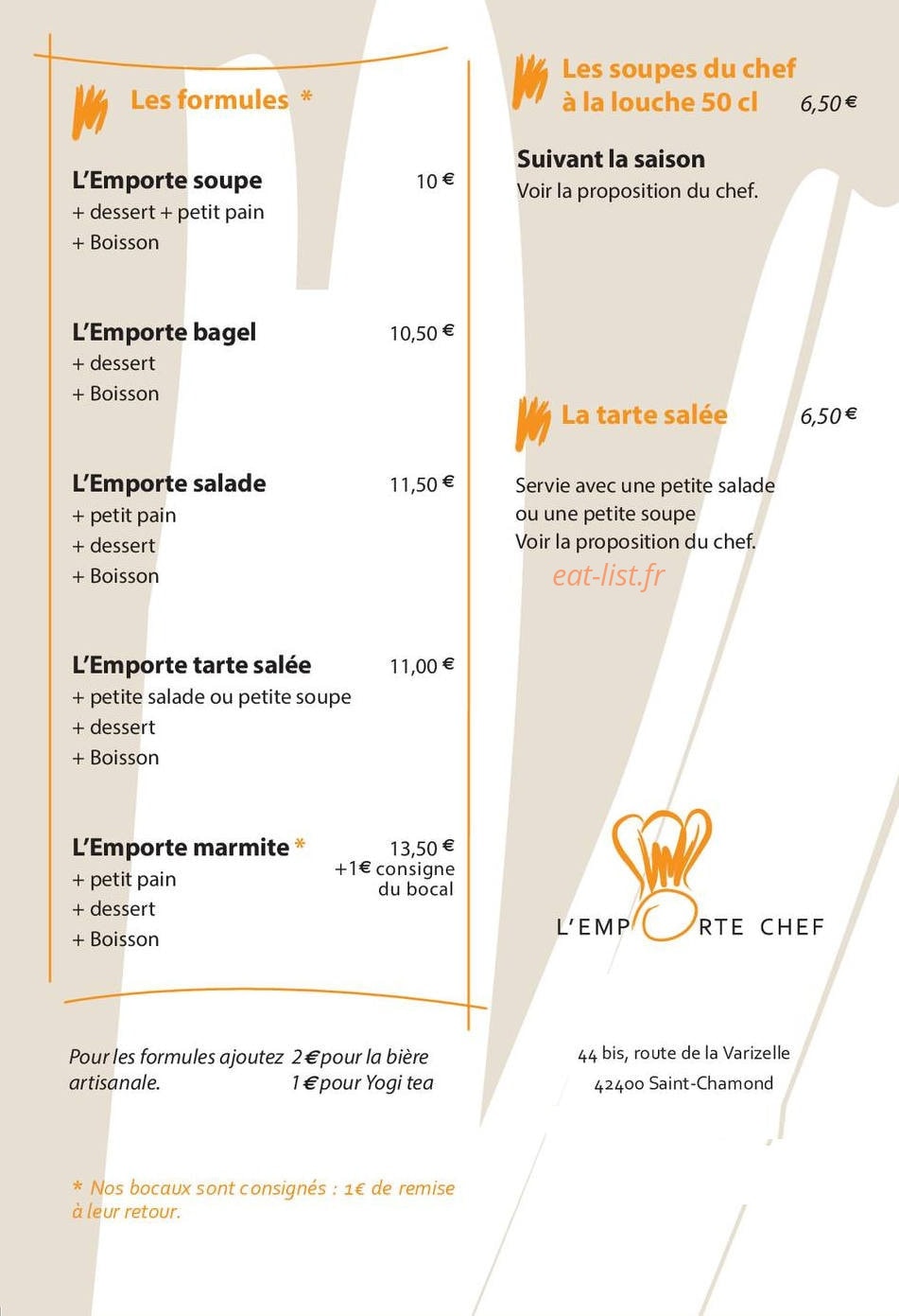 L' Emporte Chef — carte page 2