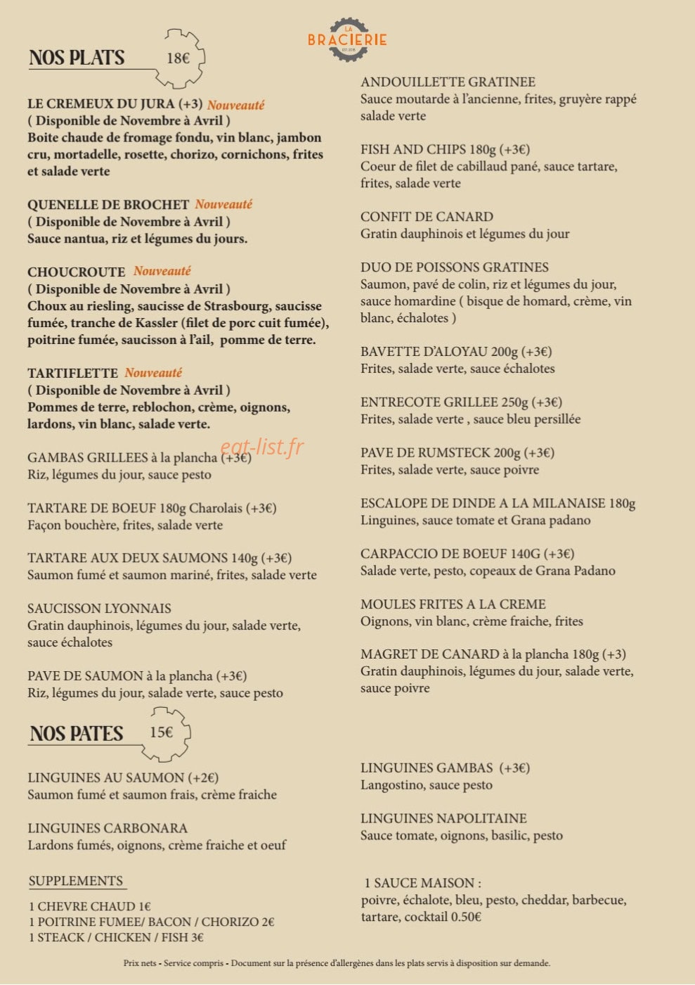 La Bracierie — carte page 5