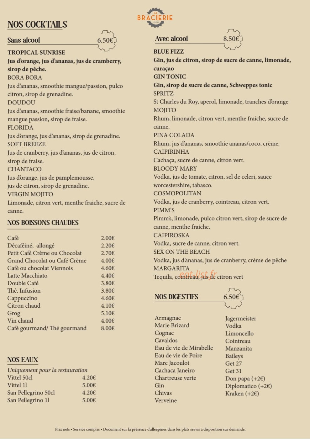 La Bracierie — carte page 3