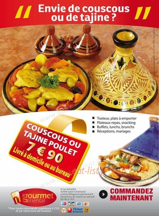 Le Gourmet Oriental — carte page 1