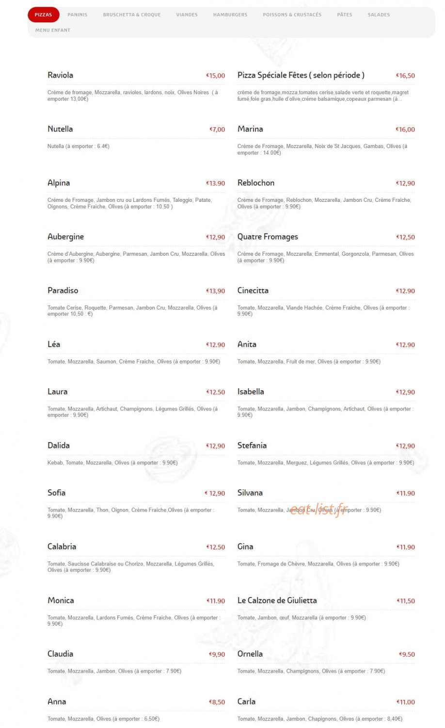 Paradiso — carte page 1