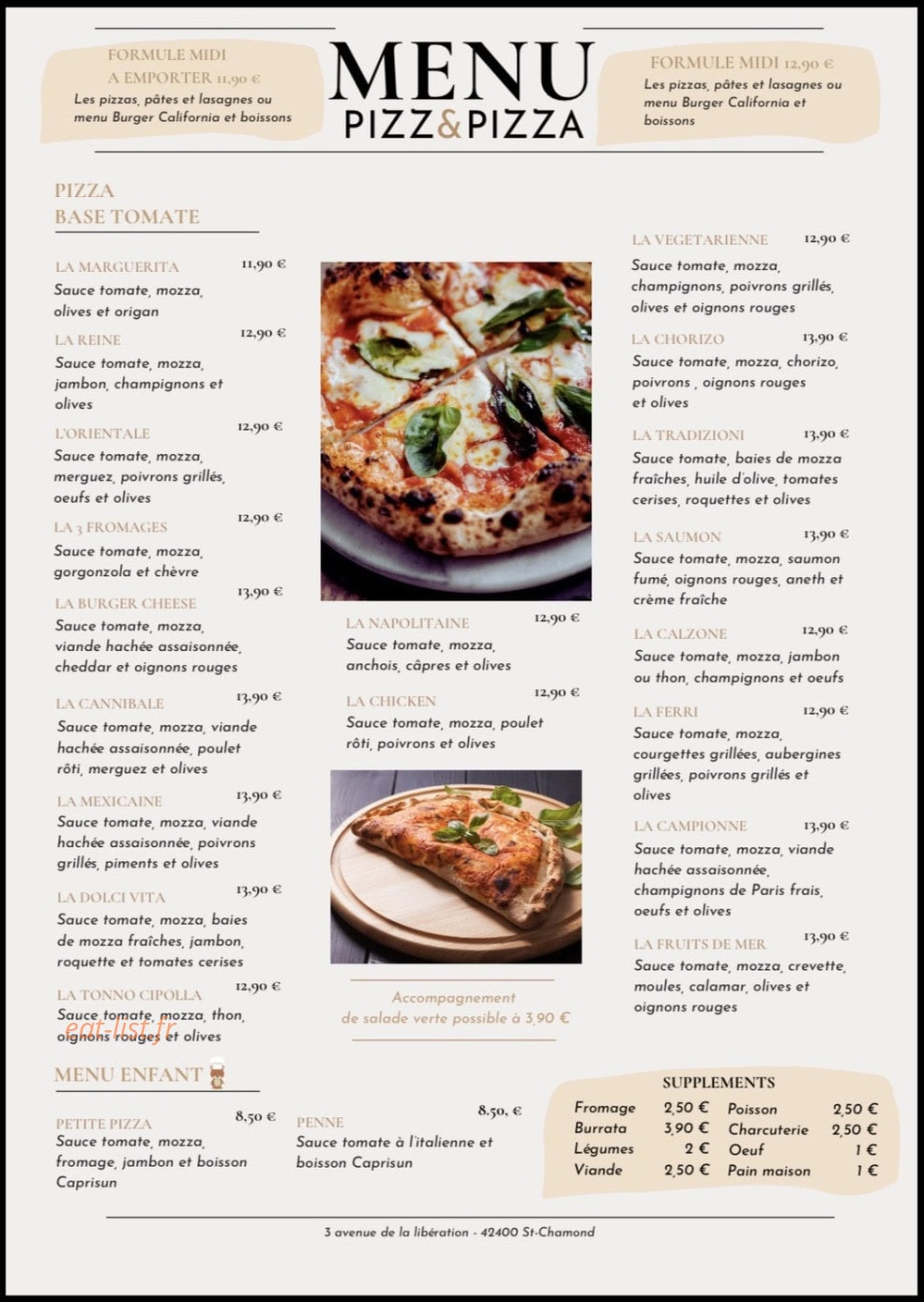 Pizz&pizza — carte page 2