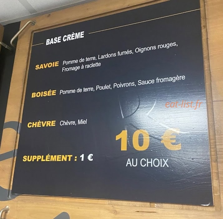 Pizzeria de la Savoie — carte page 2