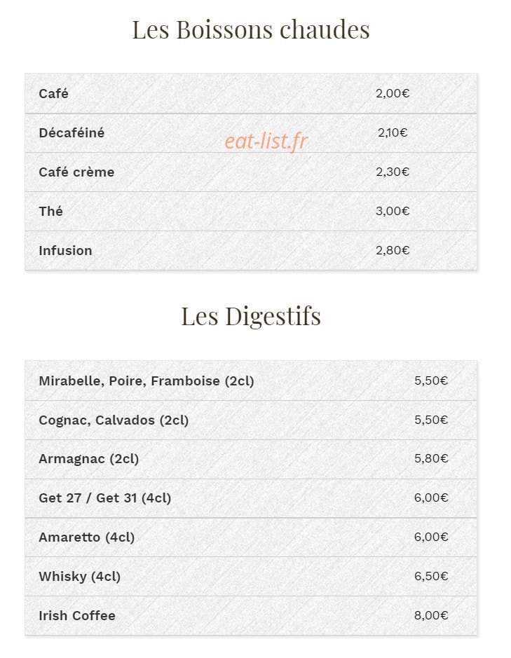 Pizzeria du Château — carte page 3