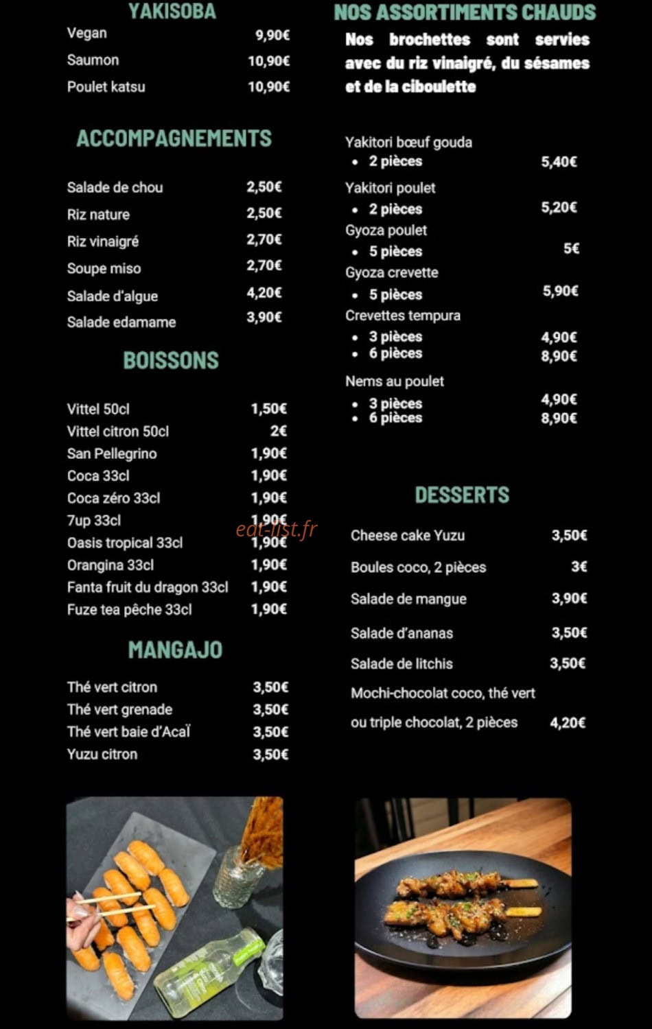 Rajia Sushi — carte page 4