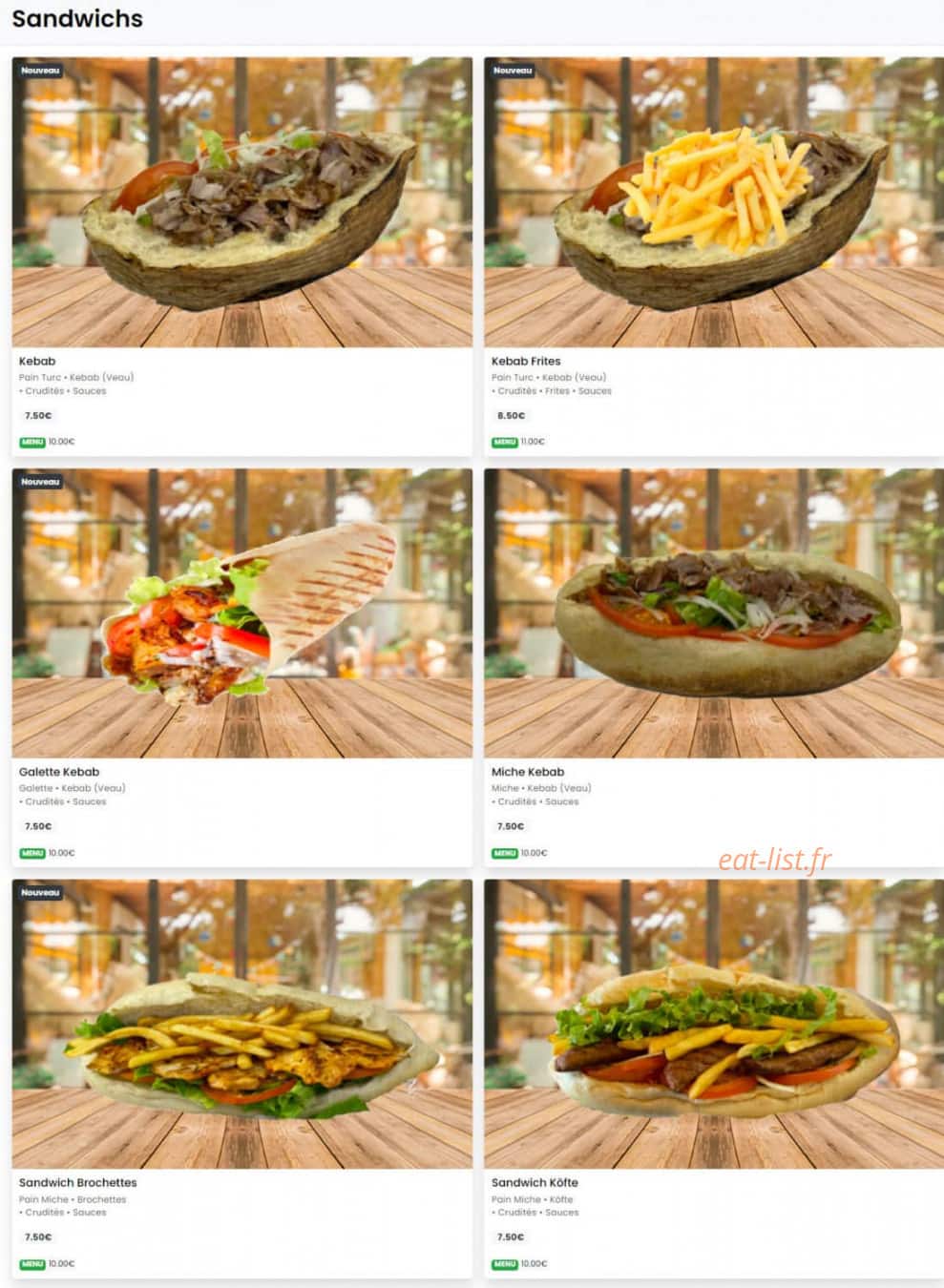 Restaurant Anatolia — carte page 1