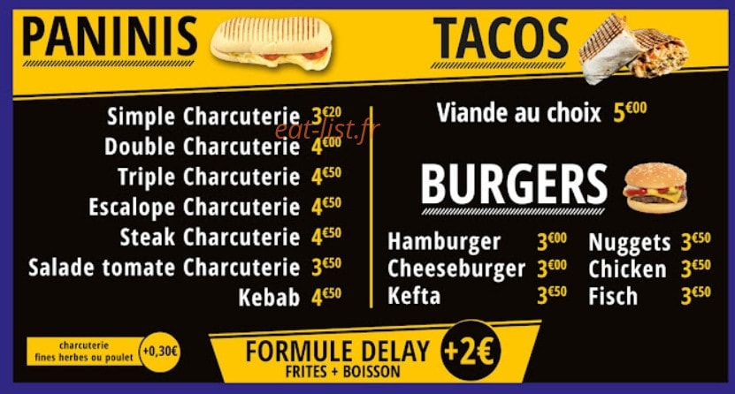 Snack delay — carte page 1
