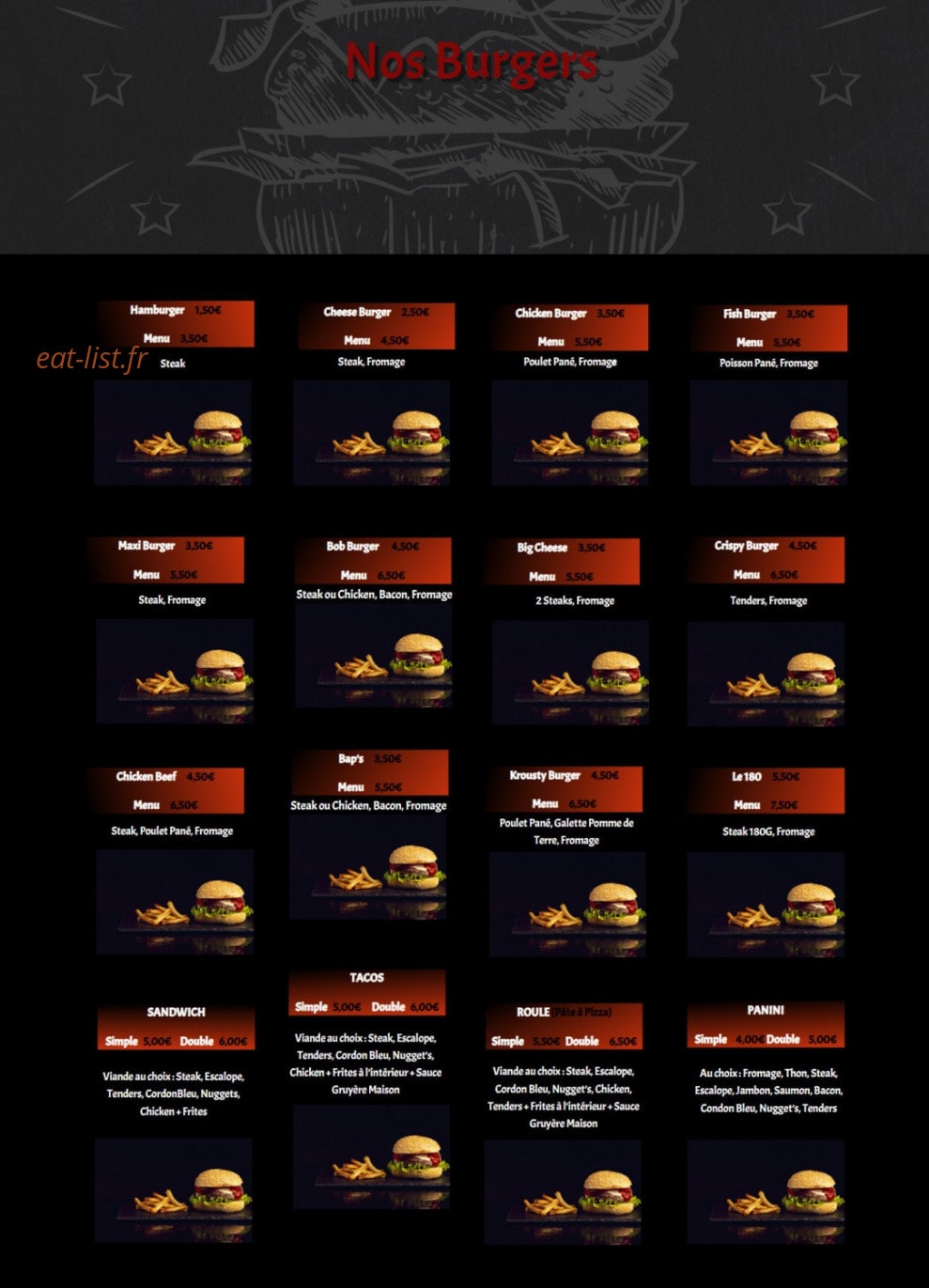 Urban food — carte page 2