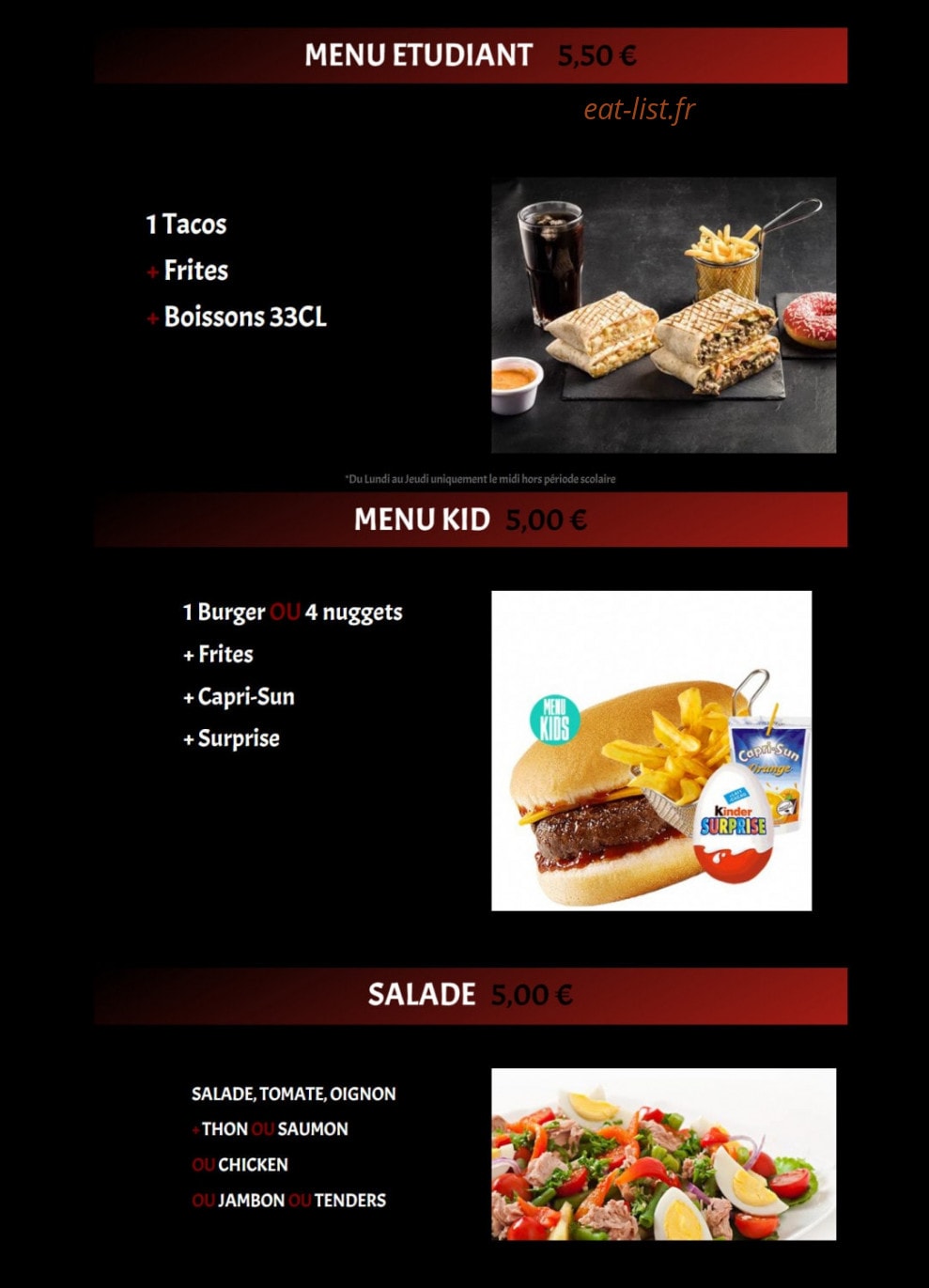 Urban food — carte page 4