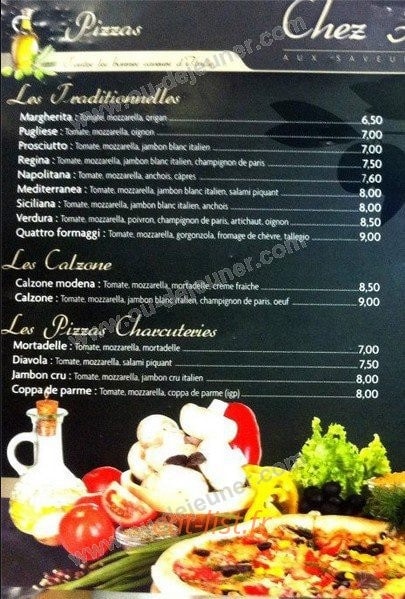 Chez Angelo — carte page 2
