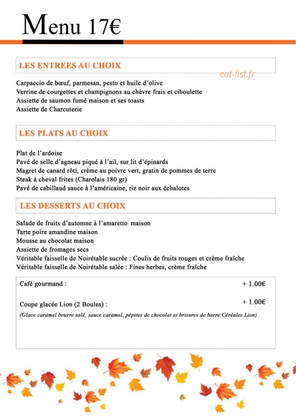 La Brasserie — carte page 2
