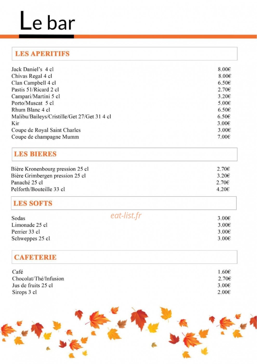 La Brasserie — carte page 5