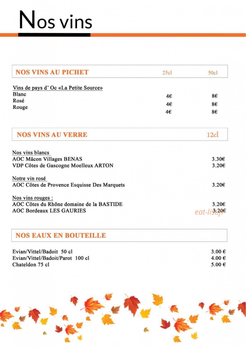 La Brasserie — carte page 8