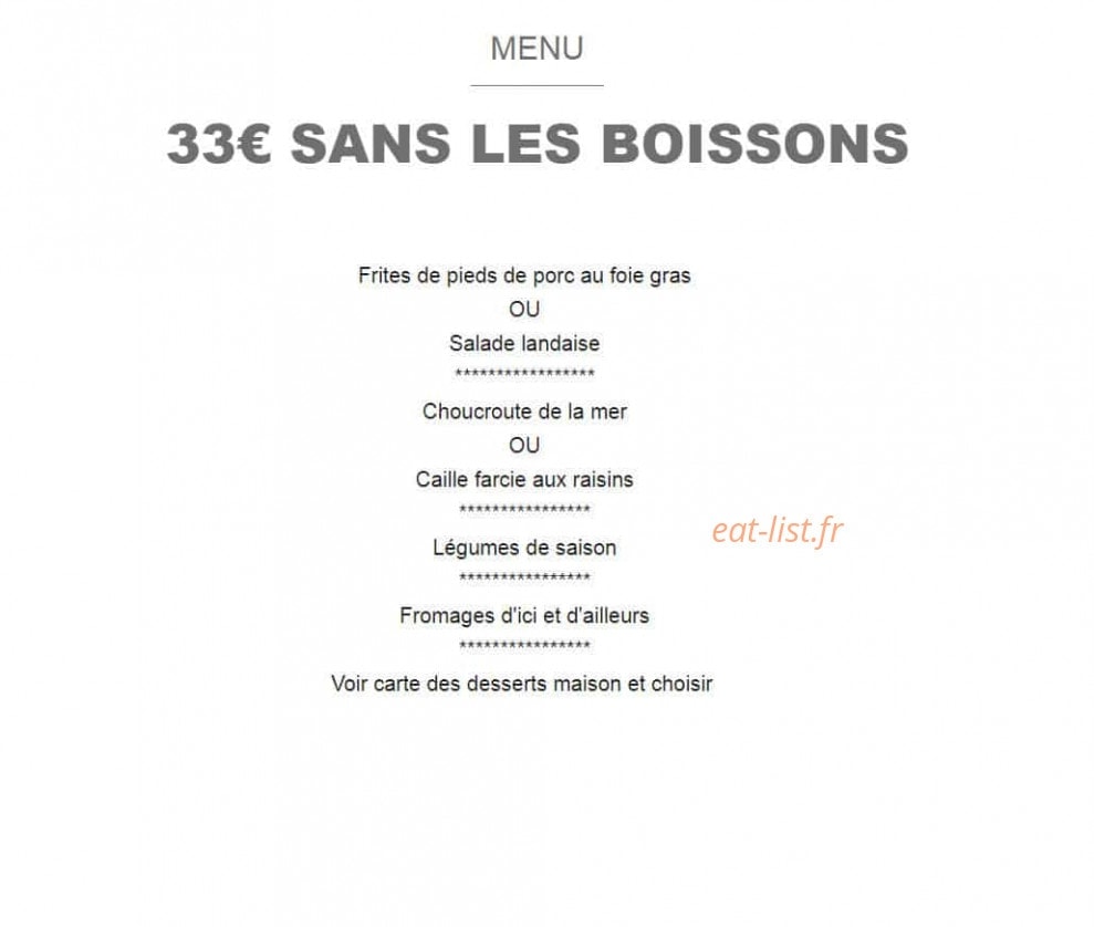 Le Bel'Vue — carte page 1
