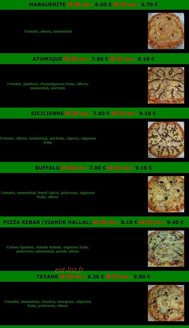 La Pizza Riv' — carte page 1