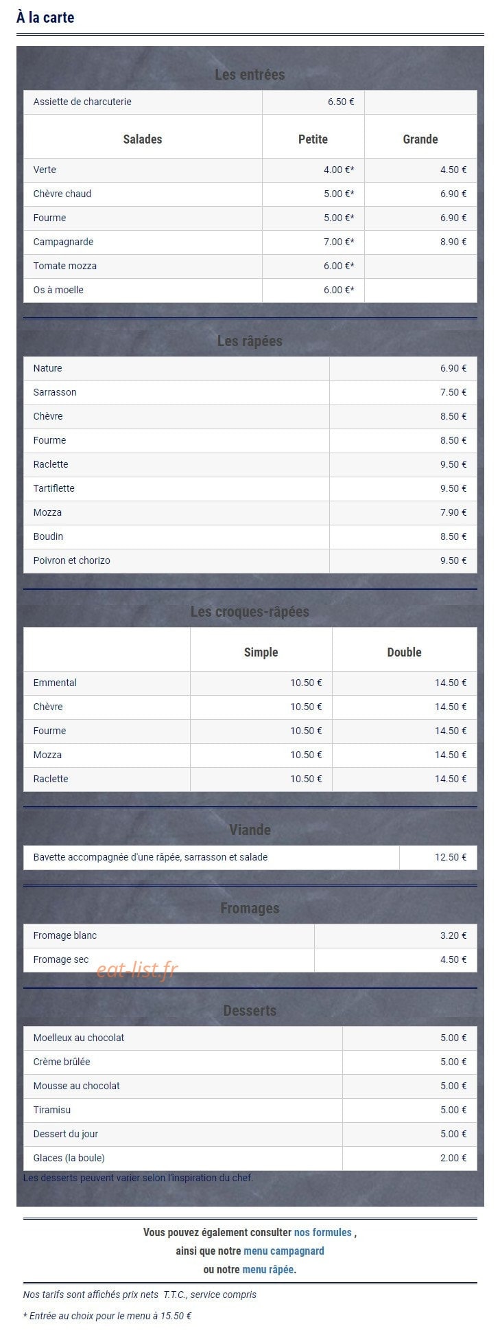 La première fois — carte page 2