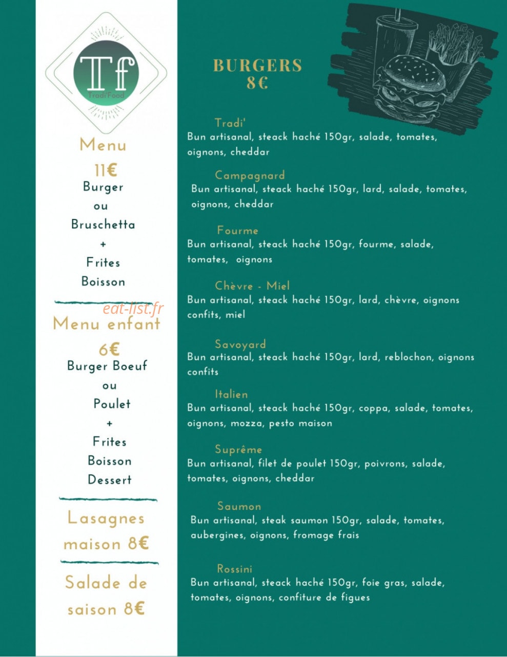Tradi food — carte page 2