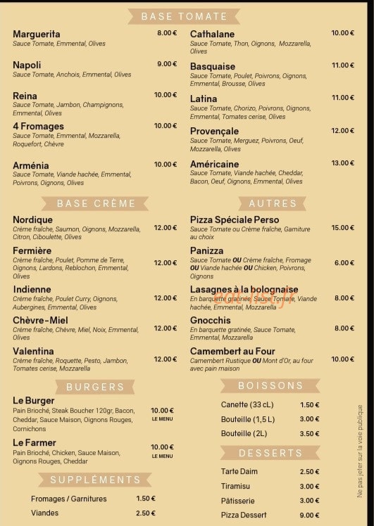 La fabrick — carte page 2