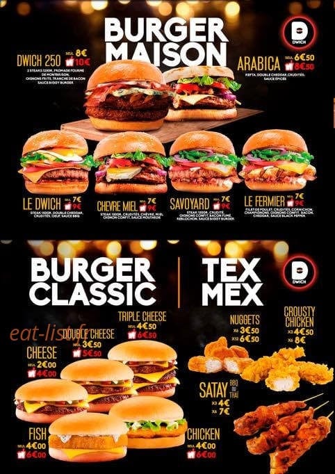 Mc dwich — carte page 1
