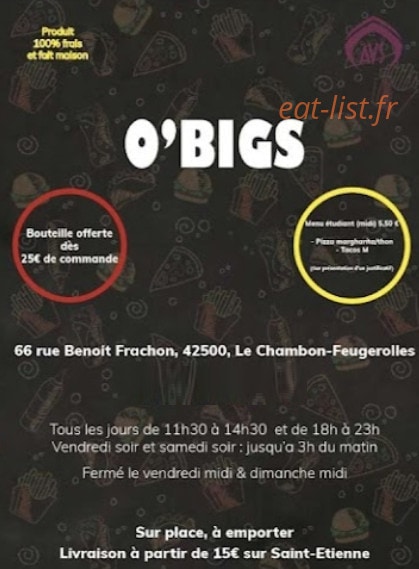O'bigs — carte page 1