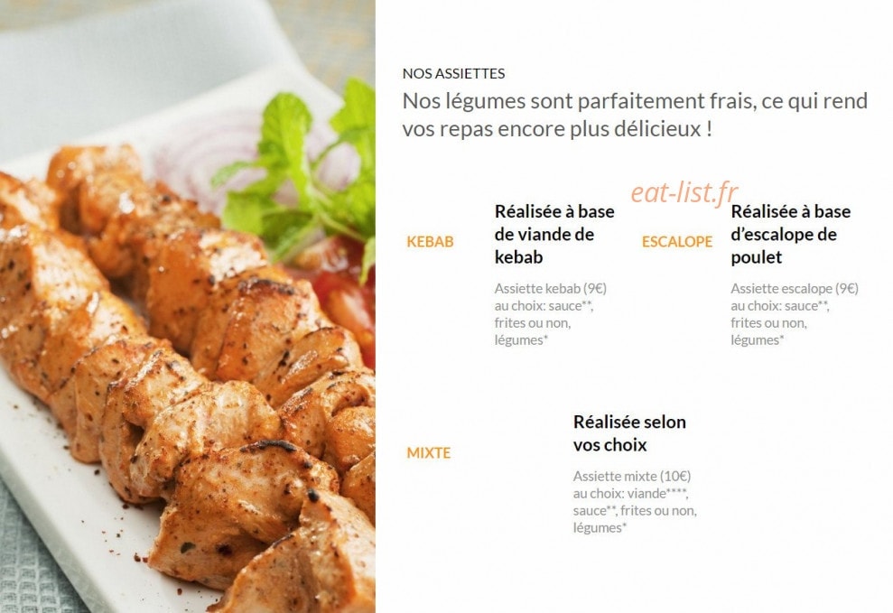 Kebab World — carte page 2