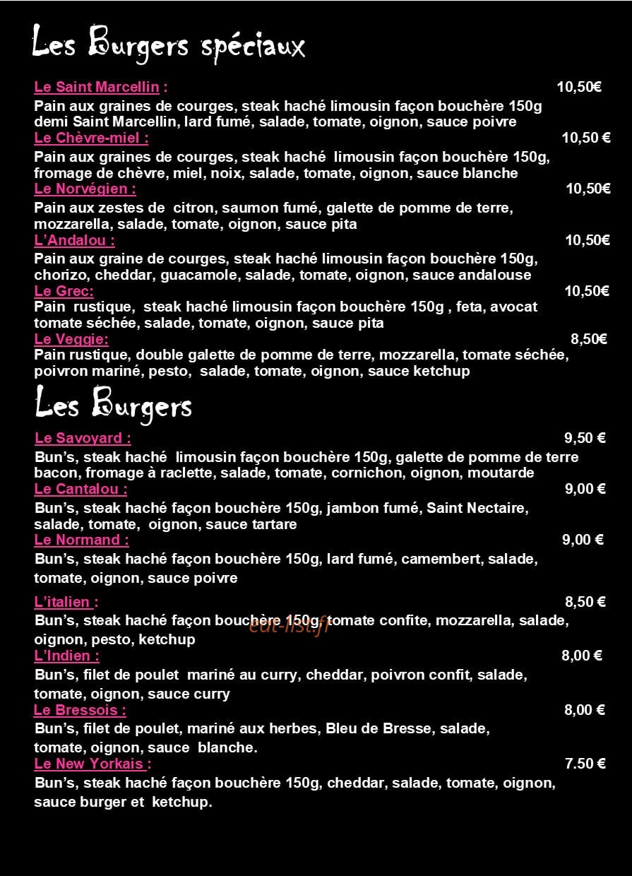 La Tanière Gourmande — carte page 2