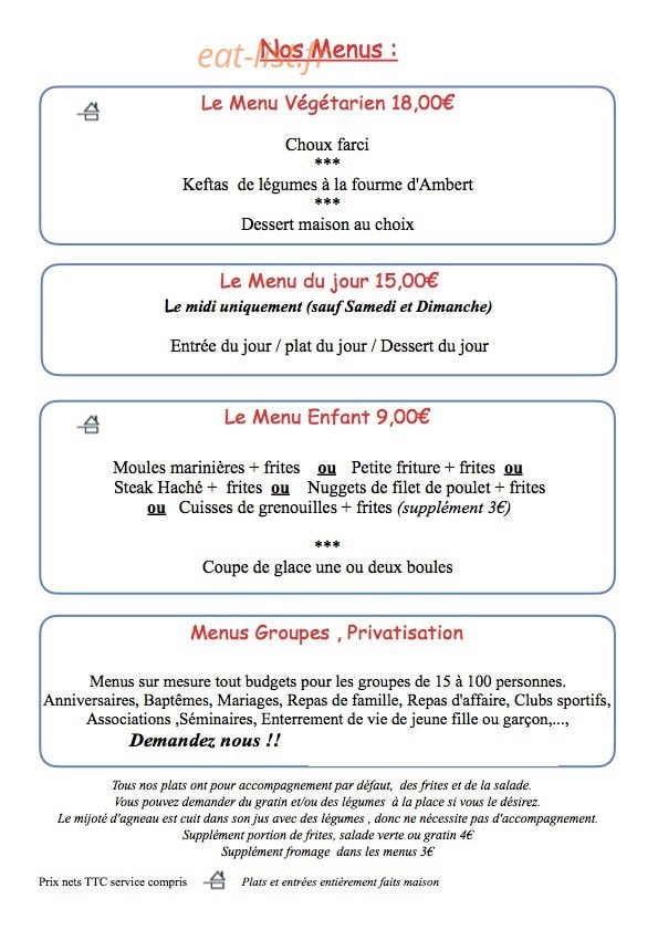 Le Restaurant du Port — carte page 4